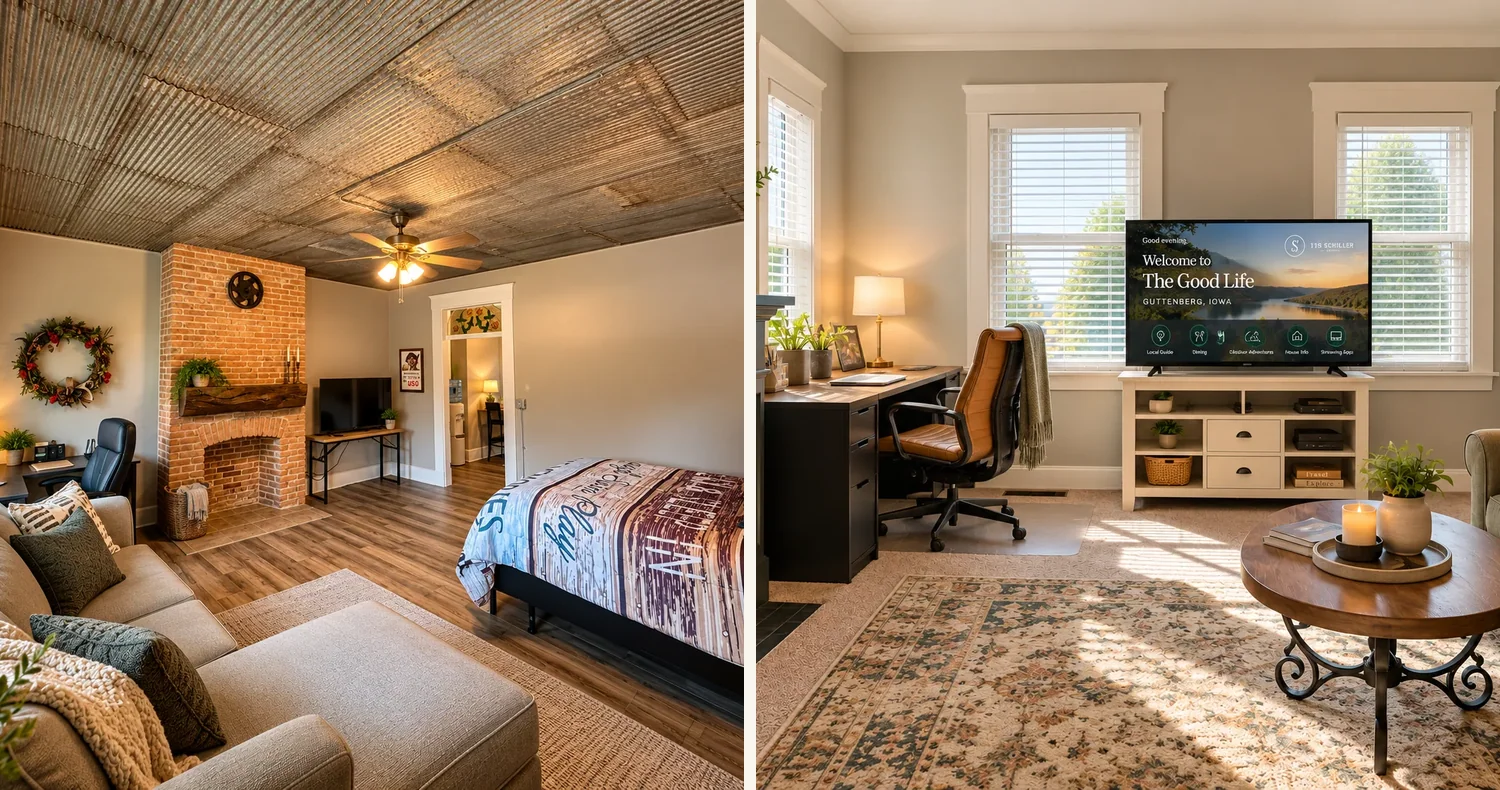 Illustrative side-by-side artwork of Hayden’s Hideout and The Good Life