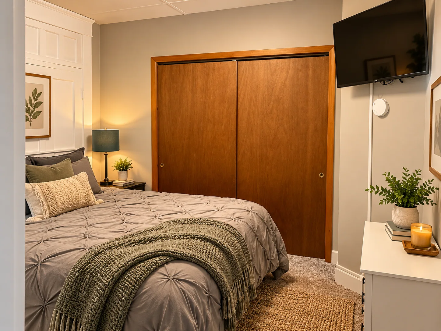 The Good Life private bedroom, illustrative styling
